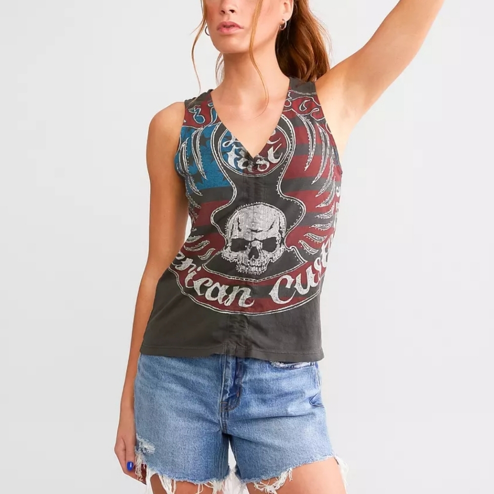 New Affliction Bling Ring Of Fire Tank